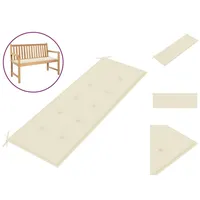 VidaXL Gartenbank-Auflage Creme 150x50x3 cm Oxford-Gewebe