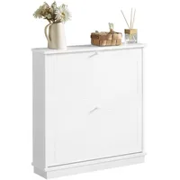 SoBuy Schuhkipper 76 x 78 x 18 cm weiß