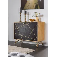 GUTMANN FACTORY Kommode GUTMANN FACTORY "Lennon", schwarz (natur, schwarz),