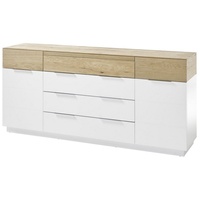MCA Furniture MCA Sideboard Dubai weiß Matt mit Absetzungen