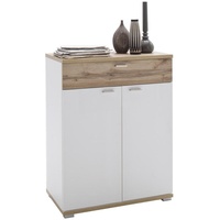 CARRYHOME Schuhschrank Garderobenkommode Nia 3 Fächer 1 Schubladen 74x95x40