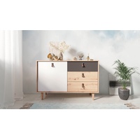 ByLIVING Sideboard Bill Breite 120 cm, Artisan Eiche (Eiche-Optik)/anthrazit
