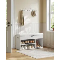 VASAGLE Schuhbank 30 x 44 x 80 cm weiß