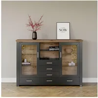 Set One by Musterring Highboard York Dekor Graphit /