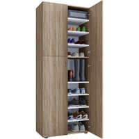 VCM Schuhschrank Lona XXL ca.70x182x37cm Eichefarben
