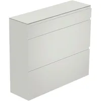 MODERANO Hängeschuhschrank , Weiß Glas 2 Fächer 1 Schubladen