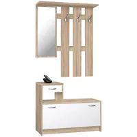 Finori Garderobe Rudolf Eiche Sonoma Nachbildung weiß B/H/T: ca.