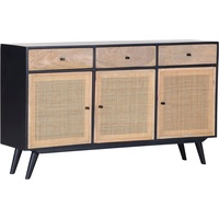 GUTMANN FACTORY Sideboard GUTMANN FACTORY "Linus", schwarz (natur, schwarz),