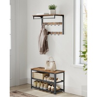 VASAGLE Schuhbank LBS73X braun, schwarz Holz 73,0 cm