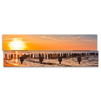 Artland Garderobenleiste »Schöner Sonnenuntergang am Strand«, teilmontiert, orange