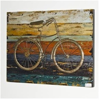 Haku-Möbel HAKU Möbel Wandgarderobe 89951 Motiv Holz 4 Haken