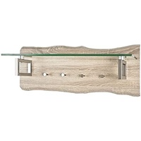 Haku-Möbel HAKU Möbel Wandgarderobe 32165 braun Holz 4 Haken