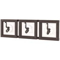 Haku-Möbel HAKU Möbel Wandgarderobe 18321 braun Holz 3 Haken