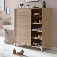 FineBuy Schuhschrank SV51780 Holz 20 Paar Schuhe Schuhregal Schuhkommode