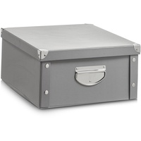 Zeller Aufbewahrungsbox, grau, 40 x 33 x 17 cm,