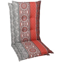 GO-DE Hochlehnerauflage 2er 120x50cm rot (83036261)