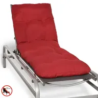 Beautissu Auflage 190 x 60 x 8 cm rot