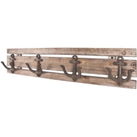 XXXLutz Garderobenleiste Braun, Holz, Metall, Tanne, 66x7x14 cm, Aufhängemöglichkeit,