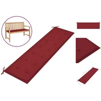 VidaXL Gartenbank-Auflage Weinrot 180x50x3 cm Oxford-Gewebe