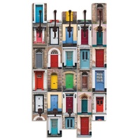 Artland »Fotocollage von 32 bunten Haustüren«, teilmontiert, bunt
