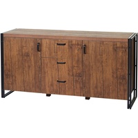 Mendler Sideboard HWC-A27, Kommode Schrank, 3D-Struktur 2 Staufächer 80x160x40cm