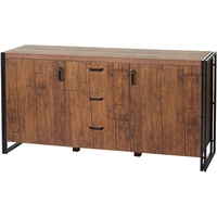 Mendler Sideboard HWC-A27, Kommode Schrank, 3D-Struktur 2 Stauf√§cher 80x160x40cm