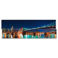 Artland »New York Skyline Brooklyn Bridge«, teilmontiert, blau