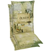 GO-DE Sesselauflage, Set), (L/B): ca. 110x50 cm 2 Auflagen,