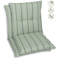 GO-DE Textil Gartenauflage Wendauflage (2er Set Niederlehner, Taupe)