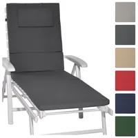 Beautissu Rollliegenauflage Loft RL 200x60x5cm Graphitgrau