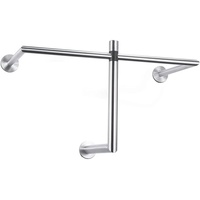Zack Wandgarderobe, Edelstahl, Metall, 67x36x30 cm, Kleiderstange, Garderobe, Garderobenleisten