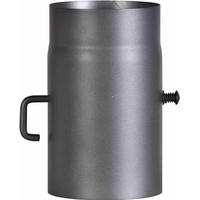 FireFix Ofenrohr Ø 150mm/250mm dunkelgrau, mit Drosselklappe