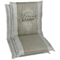 GO-DE Textil Gartenauflage Living Garden (2er Set Niederlehner,
