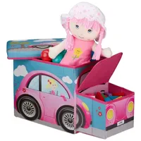 Relaxdays Sitzbox für Kinder Hellblau,Pink