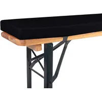 TexDeko Bankauflage 220 x 25 x 4 cm schwarz