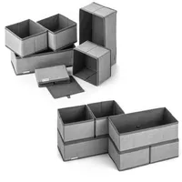 Navaris Aufbewahrungsboxen Organizer Ordnungssystem Stoffboxen - 12 Stück in
