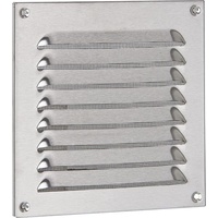 Upmann Wetterschutzgitter V2A mit Fliegendraht, 20 x 20 cm,