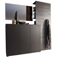  Carryhome Garderobe Anthrazit, Wenge, 3-teilig 175x190x39 cm Garderobe, Garderoben-sets