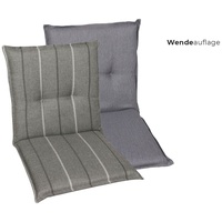 GO-DE Textil Gartenauflage Wendauflage (2er Set Niederlehner, grau,