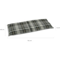 GO-DE Bankauflage 115 x 48 x 6 cm grau-kariert