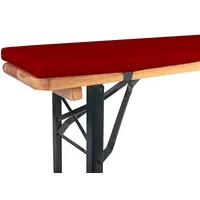 TexDeko Bankauflage 220 x 25 x 4 cm rot