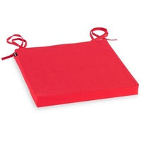 H.O.C.K. Stuhlkissen mit Bändern 40x40x4cm Outdoor", Classic Uni rot