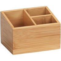 Wenko Bambus Organizer Terra 3 Fächer Aufbewahrungsbox, Badkorb, Braun,