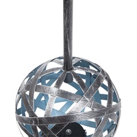 Trendline LED Solarkugel silber-blau 18 cm mit Erdspieß