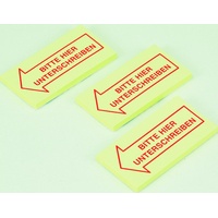 Info Haftmarker gelb "BITTE HIER UNTERSCHREIBEN" 3x 50 Streifen