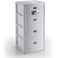 Stefanplast 30400 ELEGANCE KOMMODE MIT 4 SCHUBLADEN WEISS cm.40x40x80h,