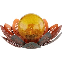 ETC Shop LED Solar Lotus Blume Deko Lampe Kugel