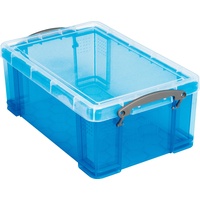 Really Useful Box Aufbewahrungsbox 9,0 l transparent, blau 39,5