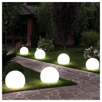 ETC Shop 6x LED Solar Kugel Lampen 10cm Durchmesser