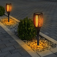 ETC Shop Gartenfackeln Solar Flamme 97,5 cm Solarleuchten Garten